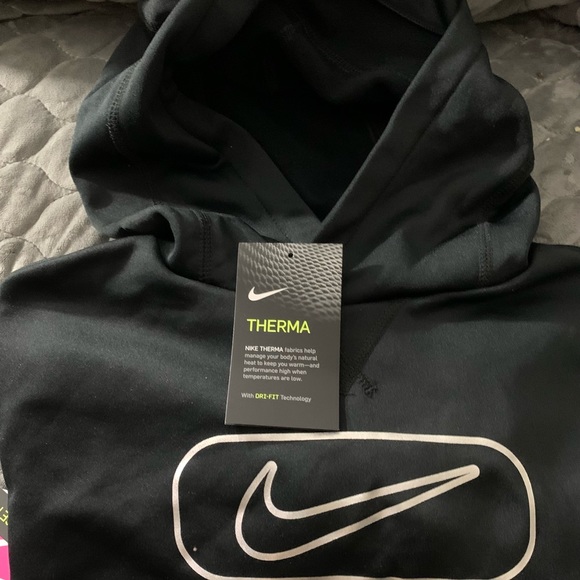 NIKE girls Dri-fit hoodie. Size M. NWT. 2 front pockets long sleeves. - Picture 5 of 7